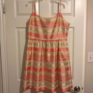 Pink and champagne JCrew dress